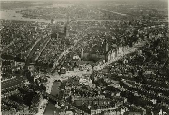 Luchtopname van de omgeving van de Schie, 1932.