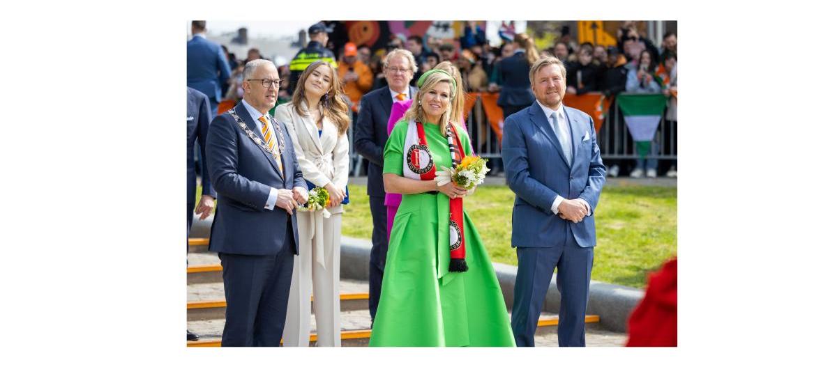 Koningsdag 2023 in Rotterdam, Aboutaleb met de koninklijke familie