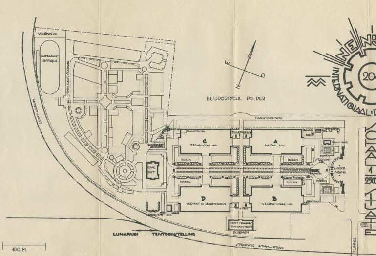 plattegrond van de tentoonstelling. 